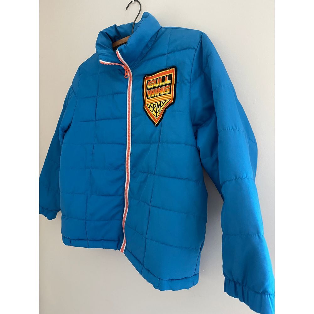 Retro‎ Youth Puffer Jacket W/Vintage Gullwing Army Patch Size 8 Skateboarding - Picture 2 of 11